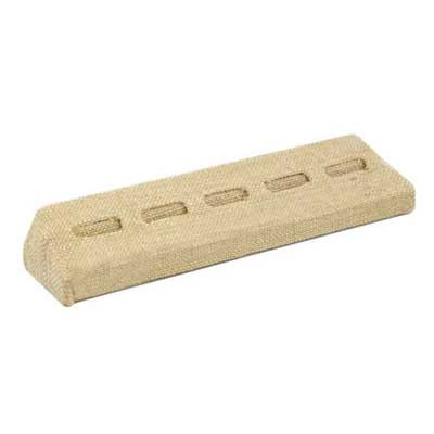 Natural Linen 5 Slot Ring Display - 8-1/8" x 1-3/4" x 1"