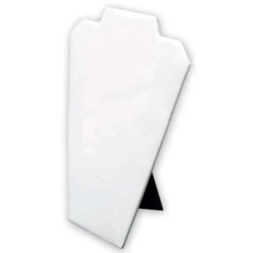 White Leatherette Necklace Easel - Large