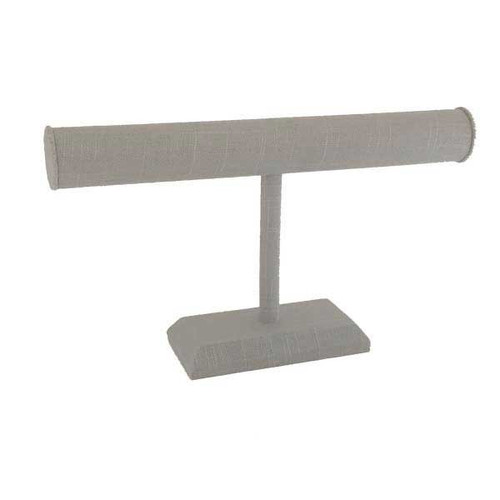 7"H Grey Burlap Necklace T-bar 7"H Grey Burlap Necklace T-bar