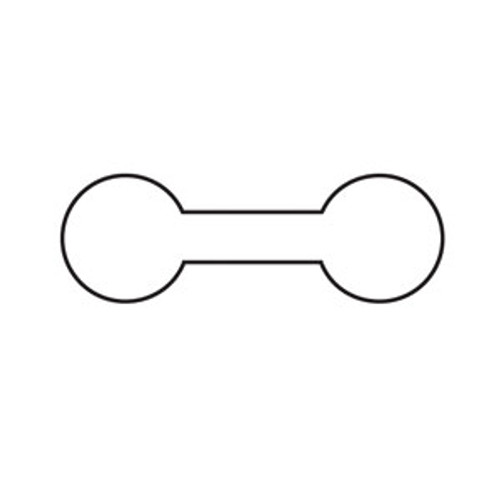 Small White Round Dumbbell Labels