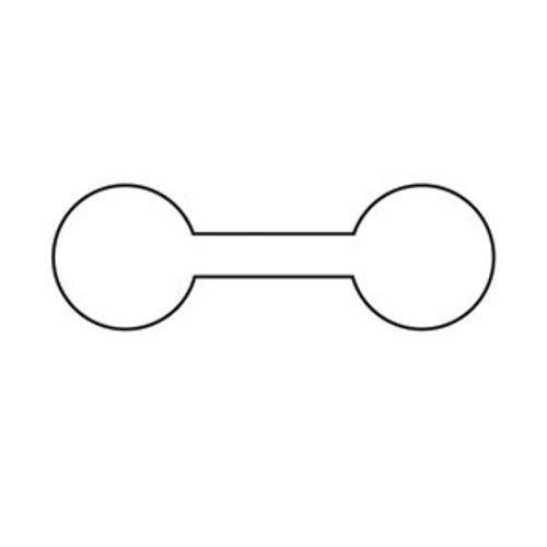 Large White Round Dumbbell Labels