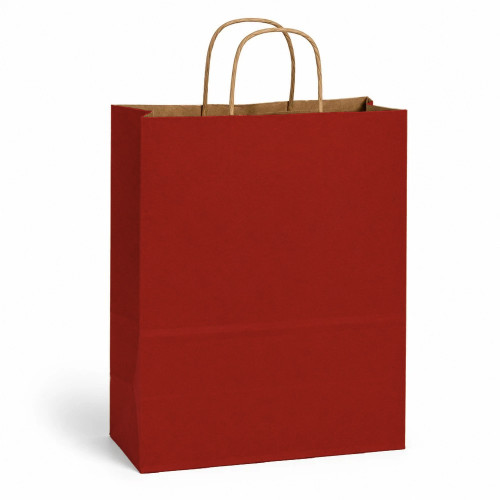 Vanity 10"x5"x13" Red on Kraft Paper Shopping Bags