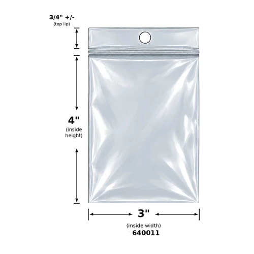 3"x4" Resealable Magic Seal 2.0 mil poly Bags