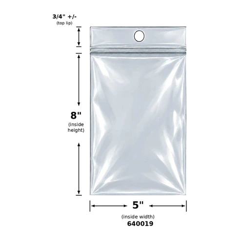 5"x8" Resealable Magic Seal 2.0 mil poly Bags