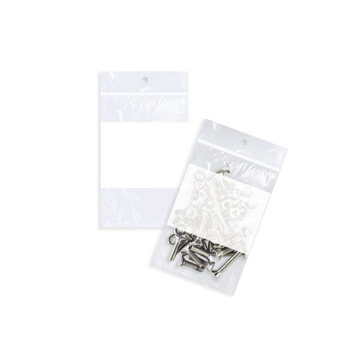 4"x6" Magic Seal 2.0 mil poly Bags with White Block