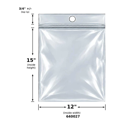 12" x 15" Resealable Magic Seal 2.0 mil poly Bags