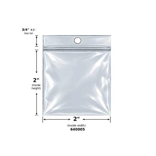 2"x2" Resealable Magic Seal 2.0 mil poly Bags