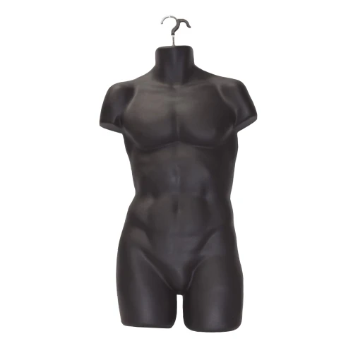 Black Male Half Round Form Mannequin