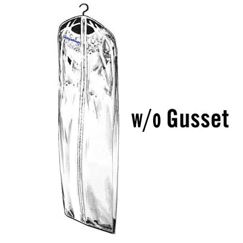 24" x 70" without gusset vinyl Clear with Zipper - unprinted