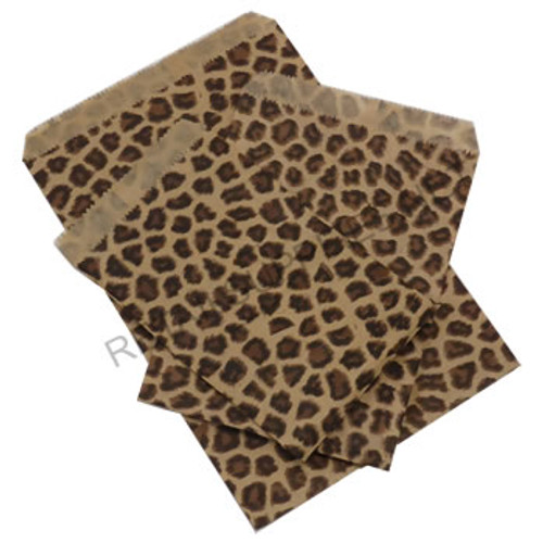 6" x 9" Leopard Paper Notion Bags