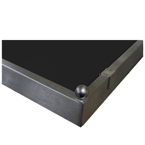 12" x 22 5/8" Black Melamine Shelf for U bars inset