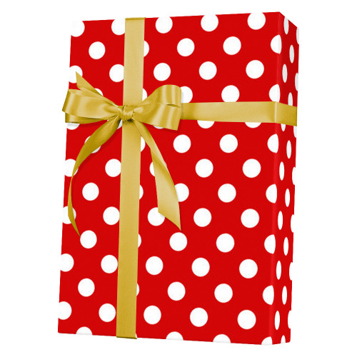24" x 200' Cheery Dots Gift Wrap
