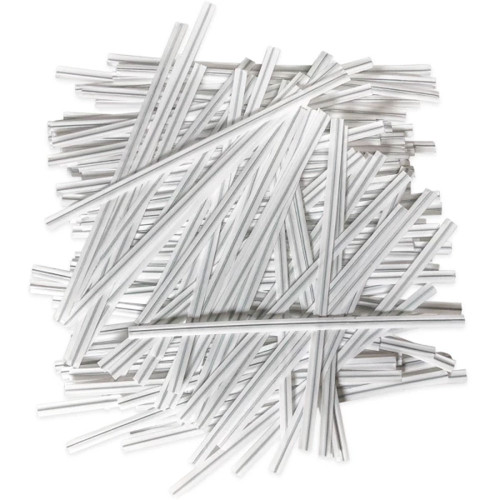 4" X 5/32" White Plastic Twist Ties 26gauge Wire