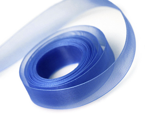 Royal Blue Chiffon Sheer Ribbon 1/4" x 100 yds.