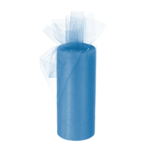 Turquoise Tulle Fabric Ribbon 6" x 25 yds.