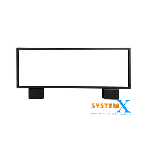 Matte Black Sign Holder for System X Floor Fixtures 8" x 23" Matte Black Sign Holder for System X Floor Fixtures 8" x 23"
