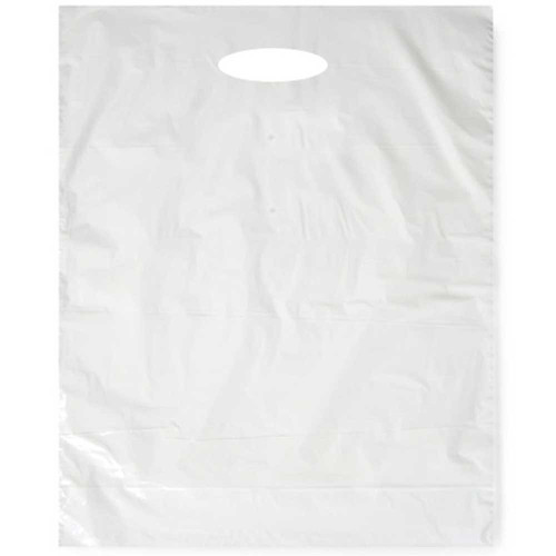 24" x 26" White Die Cut Handle Plastic Bag