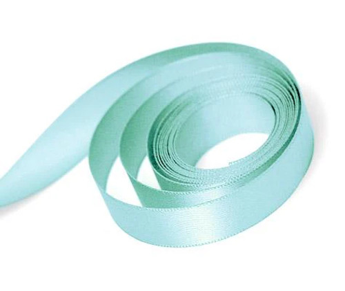 7/8" x 100yds Aqua Single Face Satin Ribbon