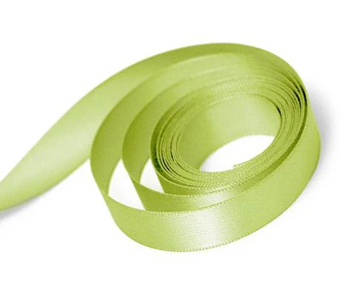 1/2" X 100 yds Lime Juice Single Face Satin Ribbon