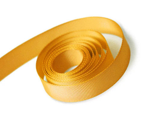 1/4" x 100yds Gold Grosgrain Ribbon