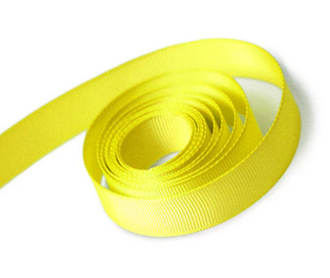 1/4" x 100yds Lemon Grosgrain Ribbon