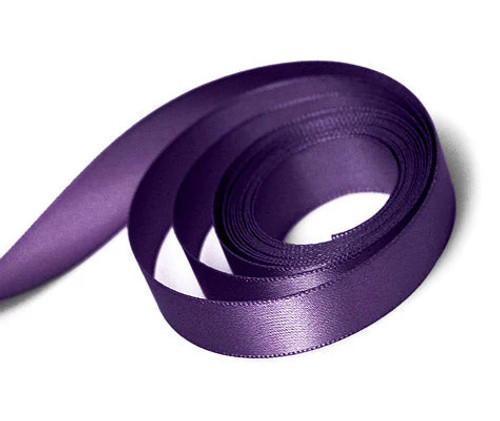 1-1/2" X 50Yds Black Plum Double Face Satin