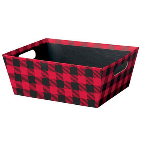 9"l x 7"w x 3-1/2"h Buffalo Check Basket Tray - Limited QTY 9"l x 7"w x 3-1/2"h Buffalo Check Basket Tray - Limited QTY