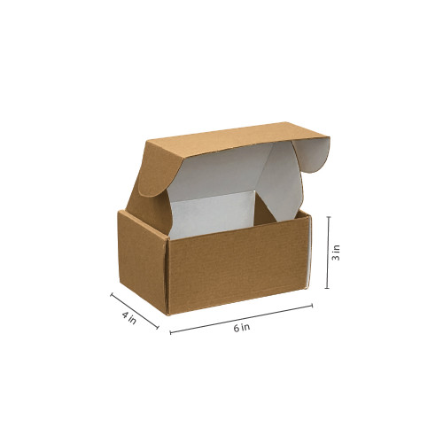 6"l x 4"w x 3"h Kraft E-comm Shipping Box