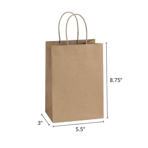 Mixed Pack 100% Recycled Kraft Paper Shopping Bag - 3 sizes! Mixed Pack 100% Recycled Kraft Paper Shopping Bag - 3 sizes!