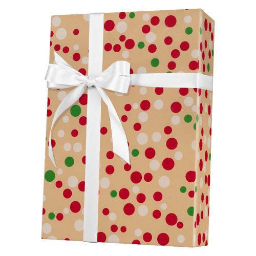 24" x 200' Holiday Dots Gift Wrap