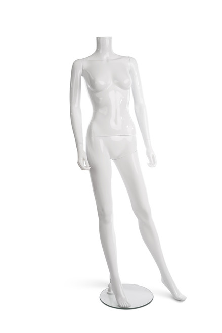 The Durables White Satin Kate Female Mannequin Leg to Side pose (2in1)