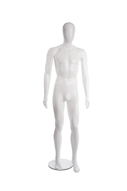 The Durables White Satin George Male Mannequin (2in1)