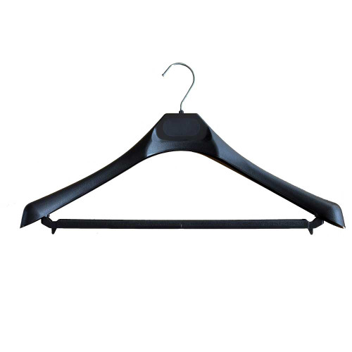 18" Men's Suit Hanger Black with Bar box of 50