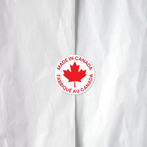 Made In Canada Labels 1-1/2" diam.