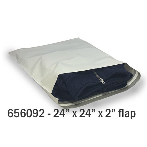 24" x 24" x 2" flap White/Grey ecomm Poly Mailer Shipping Envelope Bag 24" x 24" x 2" flap White/Grey ecomm Poly Mailer Shipping Envelope Bag