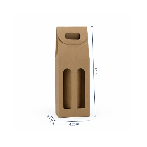2 Bottle 200ml Oil & Vinegar Bottle Carrier - Natural Kraft