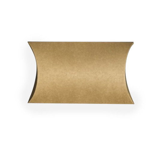 Matte Kraft Medium Size Pillow Box 4" x 4" x 1-1/4" Matte Kraft Medium Size Pillow Box 4" x 4" x 1-1/4"