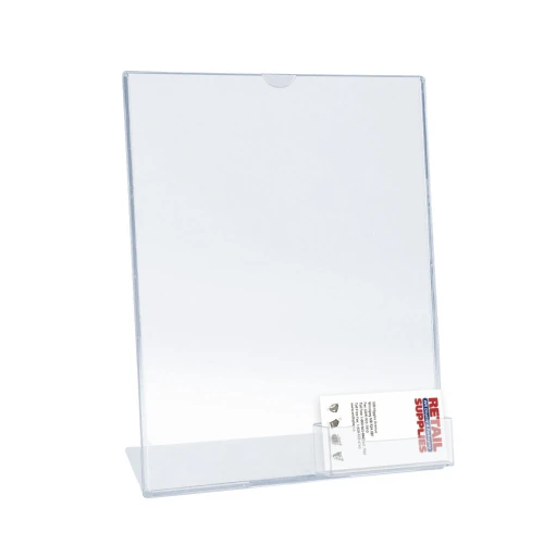 8.5"w x 11"h Top Loading Combo Sign with Business Card Holder