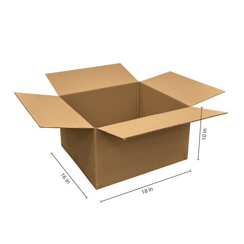 #42 - 18"l x 16"w x 10"h Corrugated Kraft Shipping Box