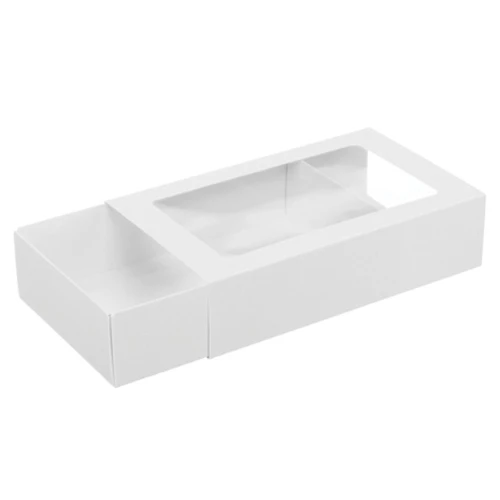 White Window Macaron Boxes 8.25 x 5 x 2"