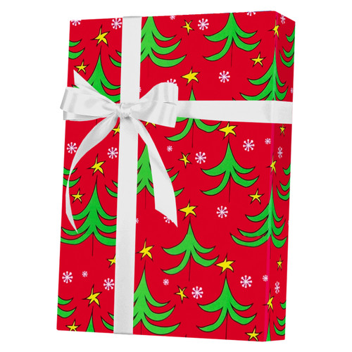 24" x 833' Grinchy Trees Gift Wrap