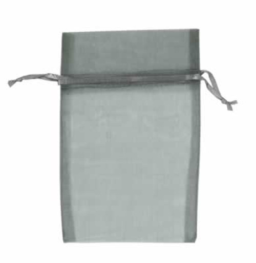 Silver Large Economy Organza Bags 5" x 7" - Limited QTY