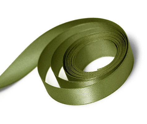 Moss Single Face Satin Ribbon 7/8" x 100yds