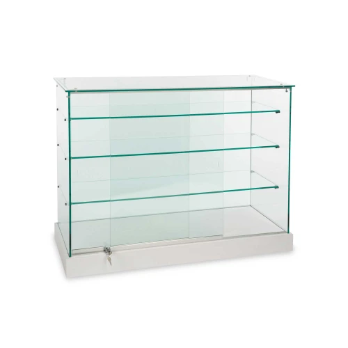 Premium White Frameless 48"w x 20"d x 38"h Showcase