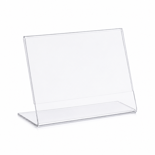 Slanted Acrylic 3-1/2"w x 2-1/2"h Sign Holder