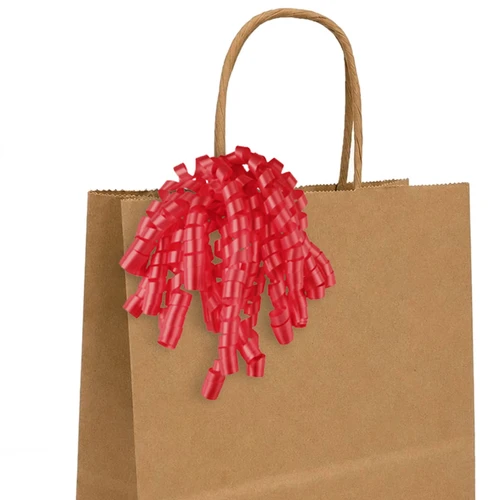 Hot Red Uncrimped Curling Ribbon 3/16" wide x 500 yds.