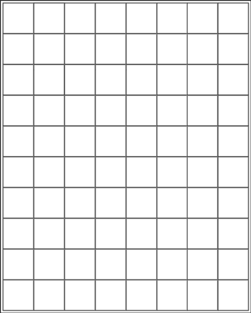 L8001 Laser Labels on a sheet - 1" x 1"