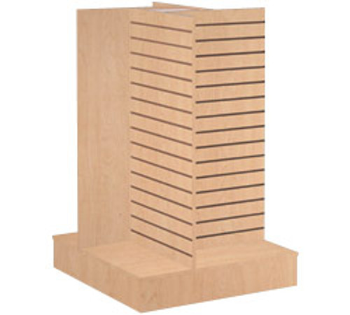 Maple Large Slatwall Pinwheel Merchandiser 36" x 36" x 54"h Maple Large Slatwall Pinwheel Merchandiser 36" x 36" x 54"h