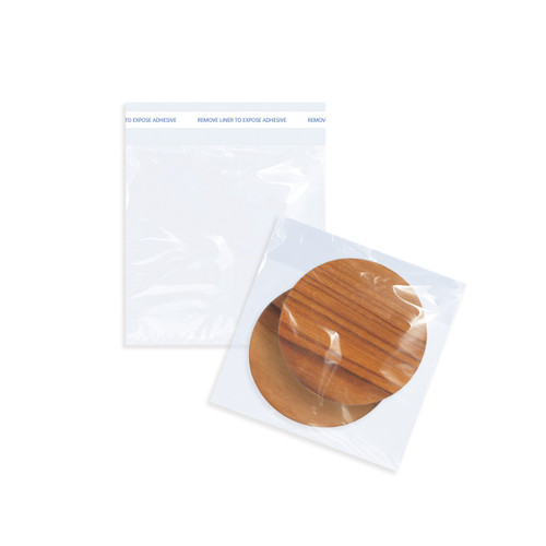 Clear 1.2 mil 6-1/2" x 6-1/2" Self Adhesive Polypropylene Cellophane Bags