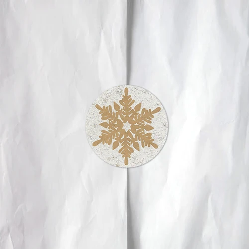 2" Snowflake Round Labels